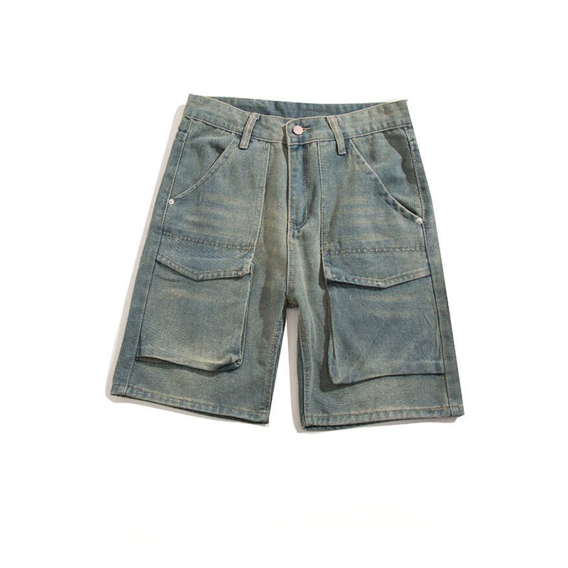 Cargo Bermuda Denim Shorts - Thrashink