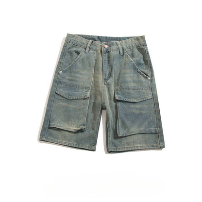 Cargo Bermuda Denim Shorts - Thrashink
