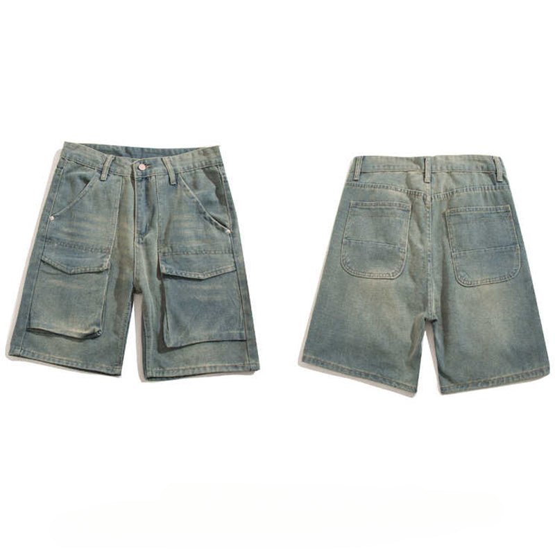 Cargo Bermuda Denim Shorts - Thrashink