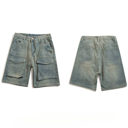 Cargo Bermuda Denim Shorts - Thrashink
