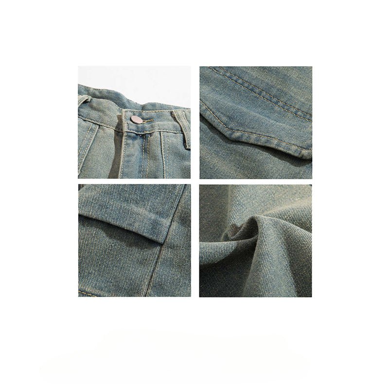 Cargo Bermuda Denim Shorts - Thrashink