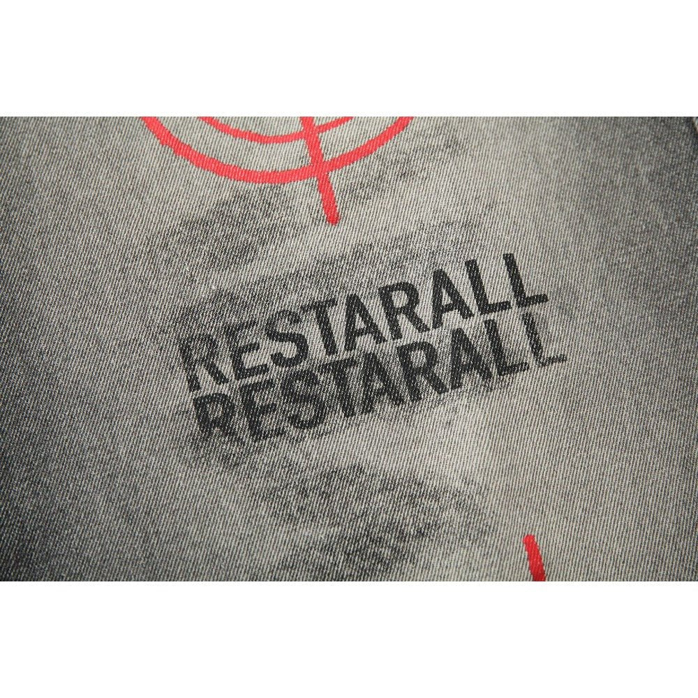 Cartoon Graffiti Print Gradient Jeans - Thrashink