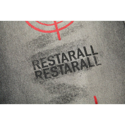 Cartoon Graffiti Print Gradient Jeans - Thrashink