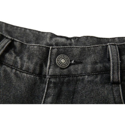 Cartoon Graffiti Print Gradient Jeans - Thrashink