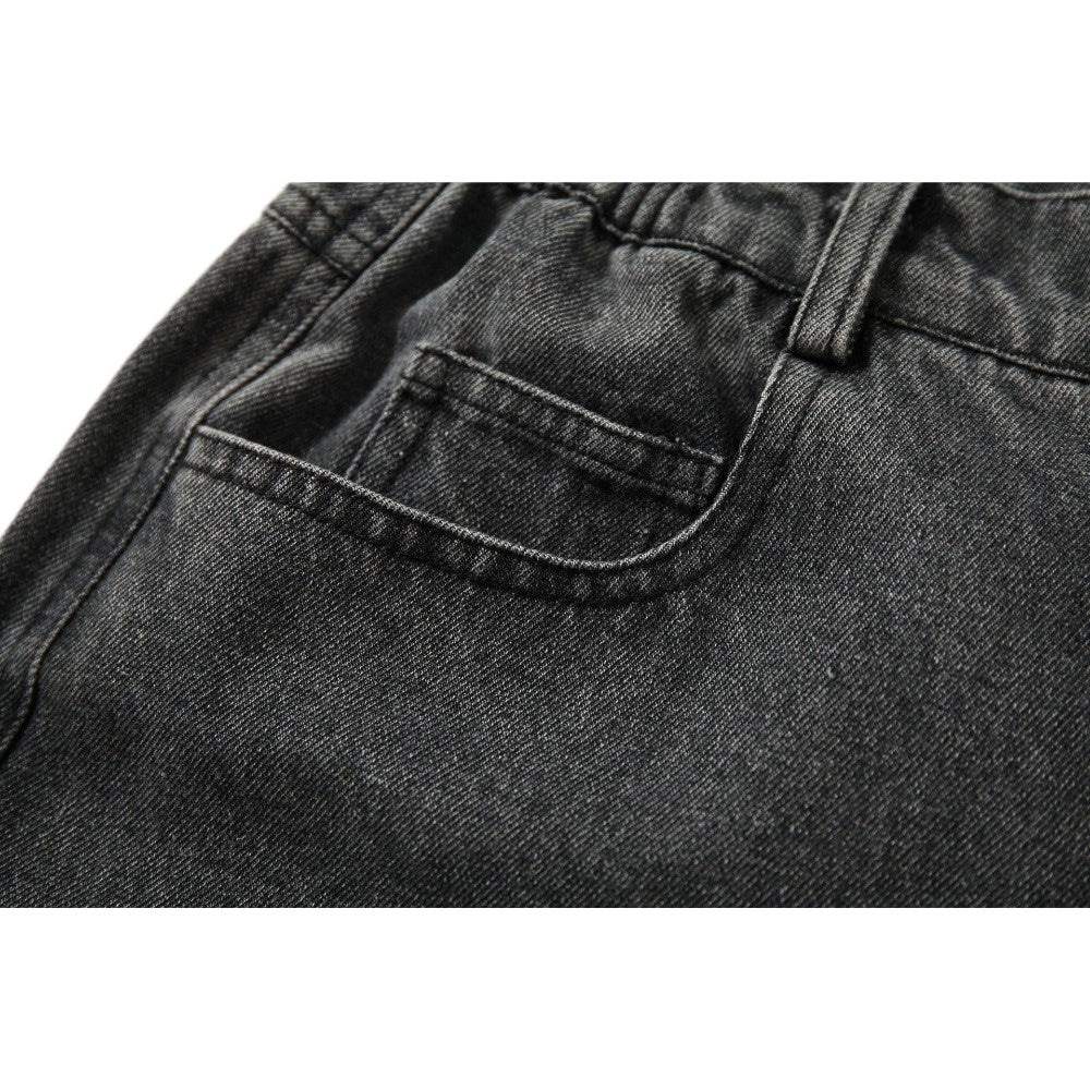 Cartoon Graffiti Print Gradient Jeans - Thrashink