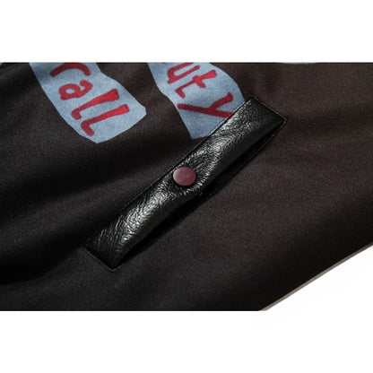 Cat Graphic Gradient Baseball Cotton Jacket - Thrashink