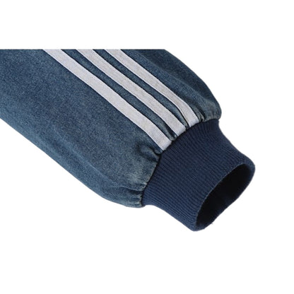 Unisex Washed Denim Track Jacket