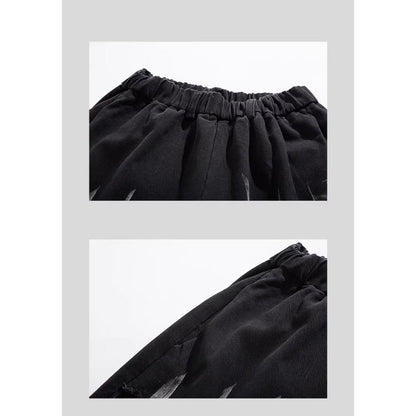 CEC Tie - dyed Frayed Denim Shorts - Thrashink