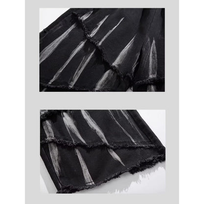 CEC Tie - dyed Frayed Denim Shorts - Thrashink