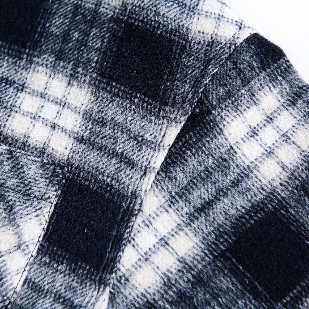 Checkered Hooded Shirt - Thrashink