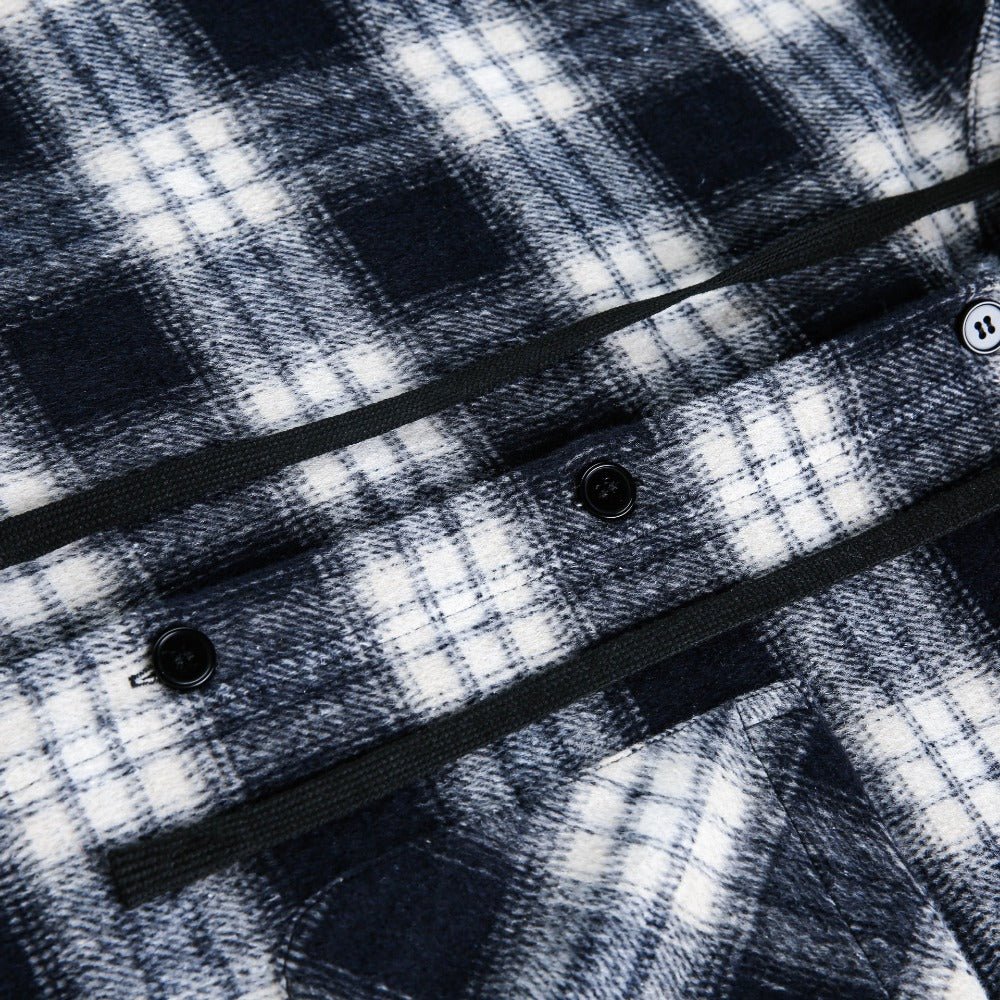 Checkered Hooded Shirt - Thrashink