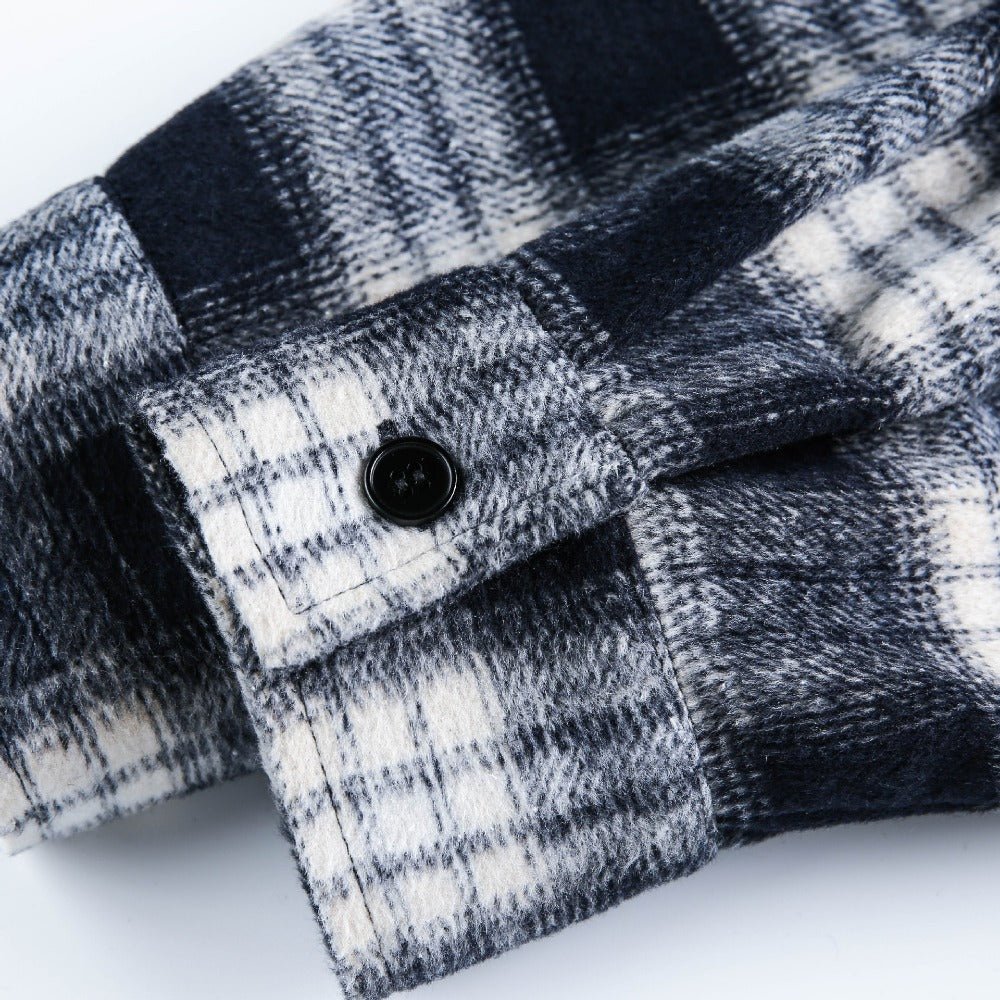 Checkered Hooded Shirt - Thrashink