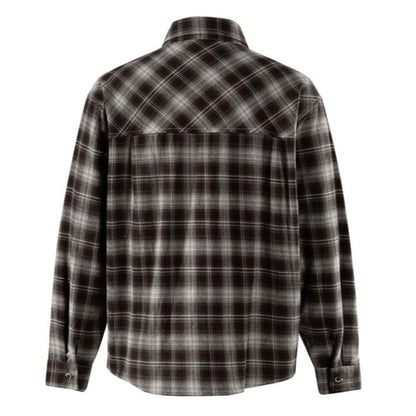 Chest - crossed Patchwork Checked Shirt - Thrashink
