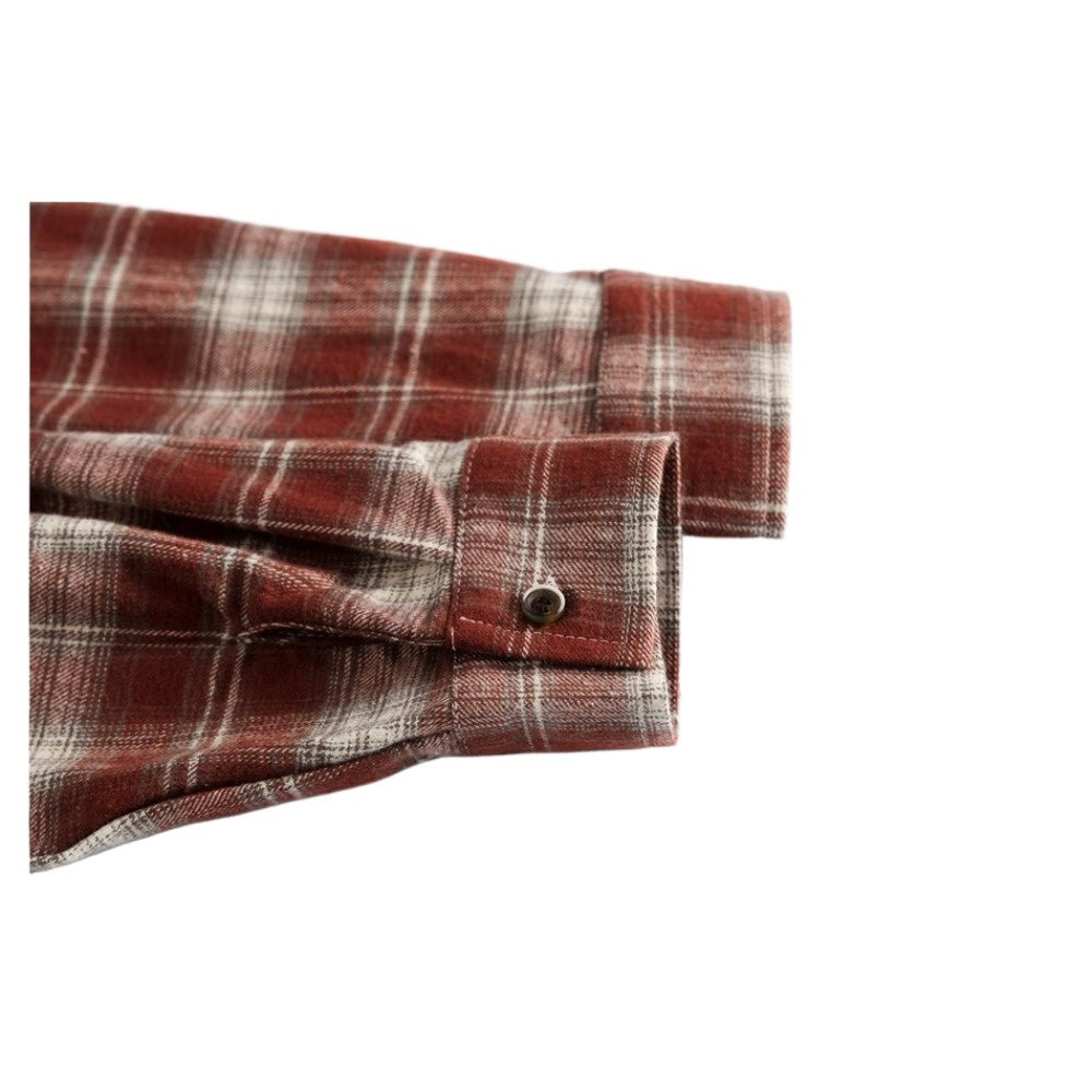 Chest - crossed Patchwork Checked Shirt - Thrashink
