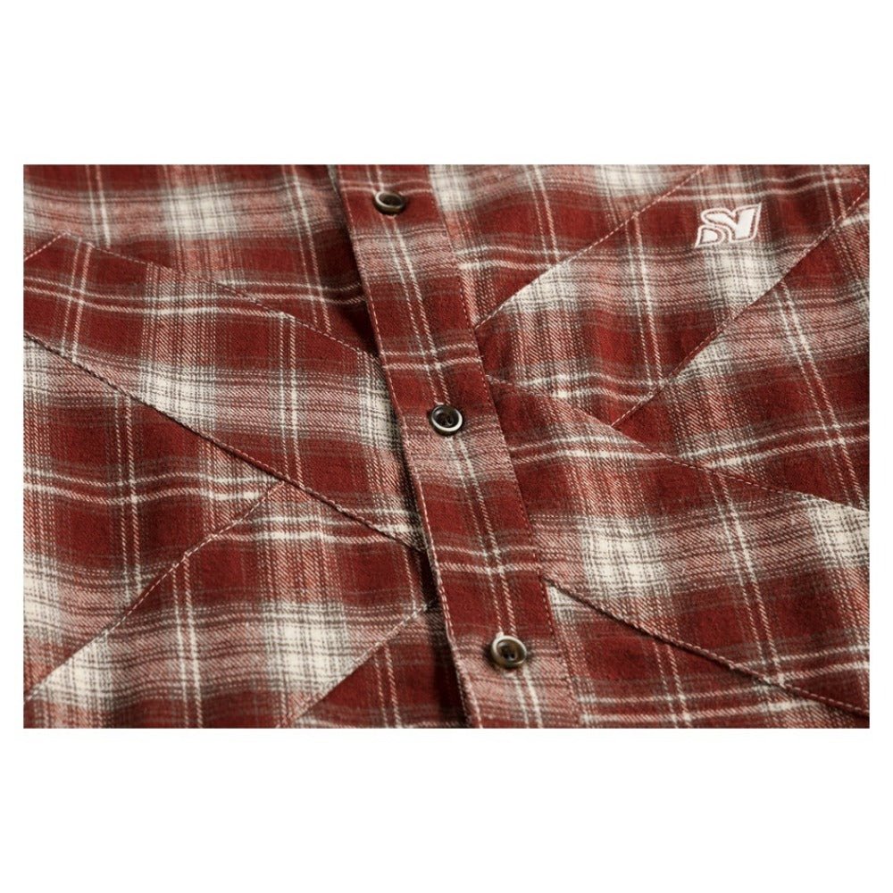 Chest - crossed Patchwork Checked Shirt - Thrashink