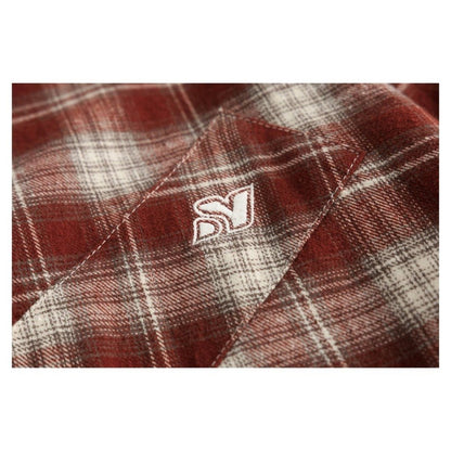 Chest - crossed Patchwork Checked Shirt - Thrashink