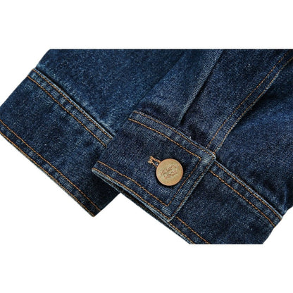 Classic Decorative Button Denim Jacket - Thrashink