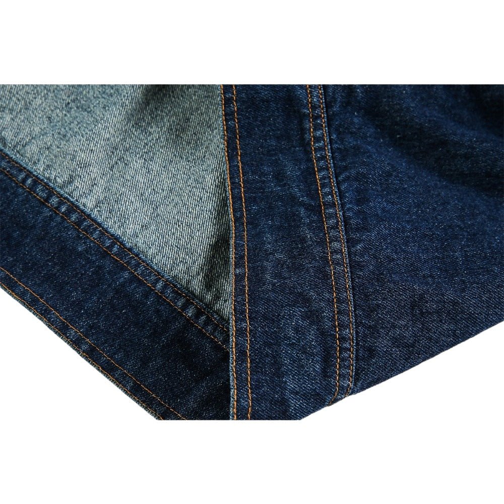 Classic Decorative Button Denim Jacket - Thrashink