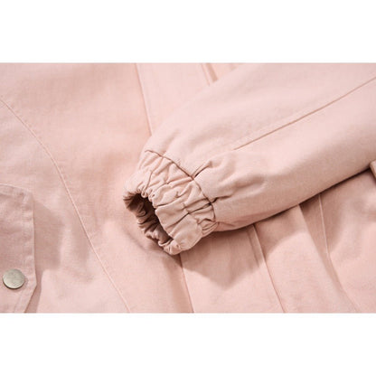 Classic Trucker Pink Vintage Padded Jacket - Thrashink