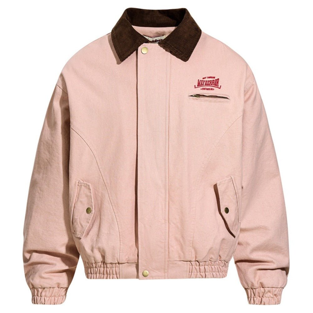 Classic Trucker Pink Vintage Padded Jacket - Thrashink