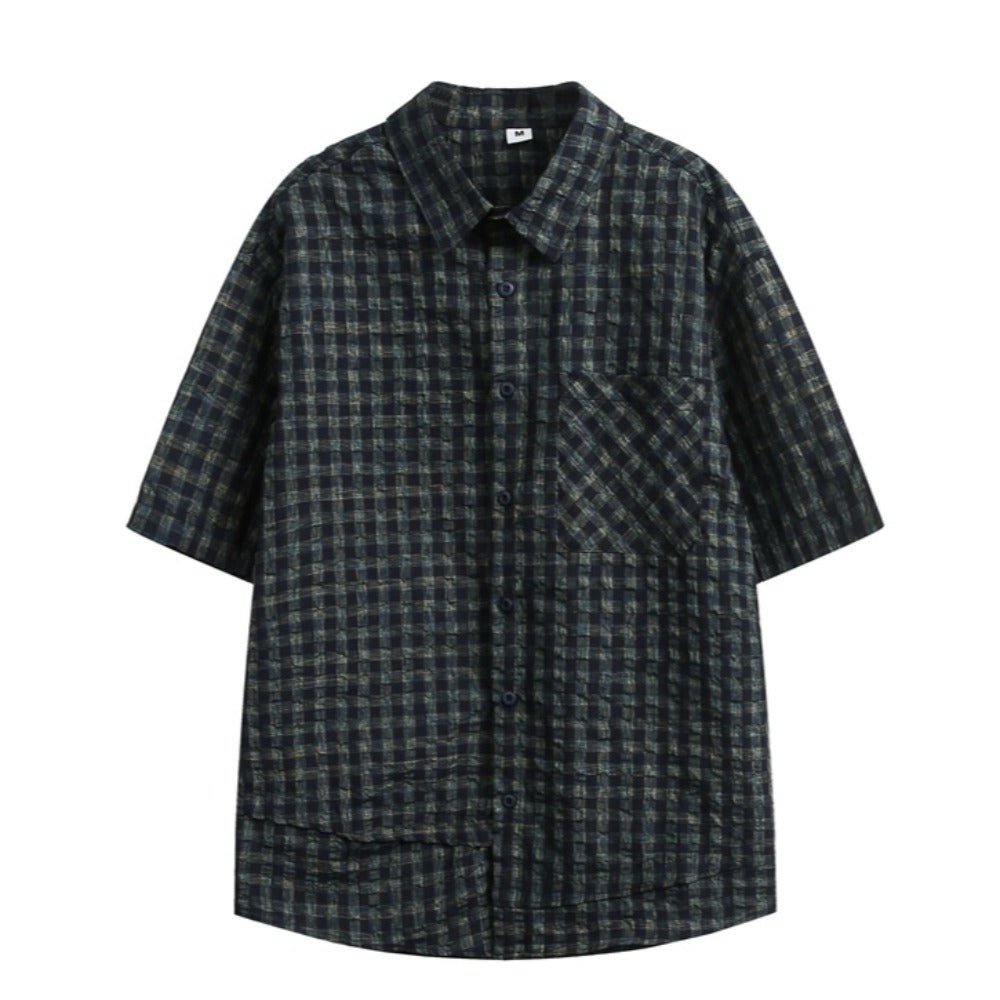 Color Blocked Plaid Shirts - Thrashink