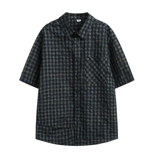 Color Blocked Plaid Shirts - Thrashink