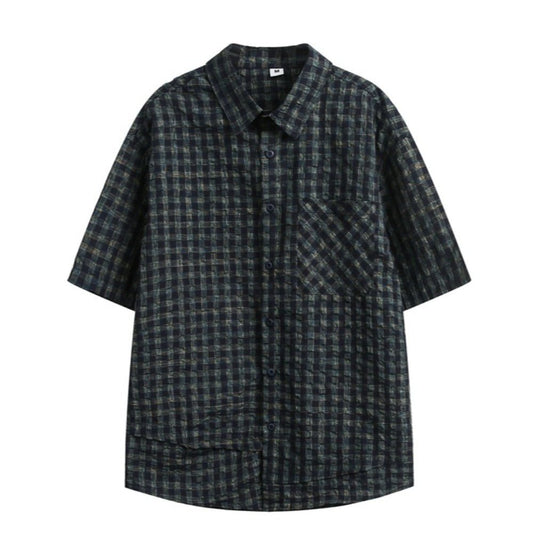 Color Blocked Plaid Shirts - Thrashink