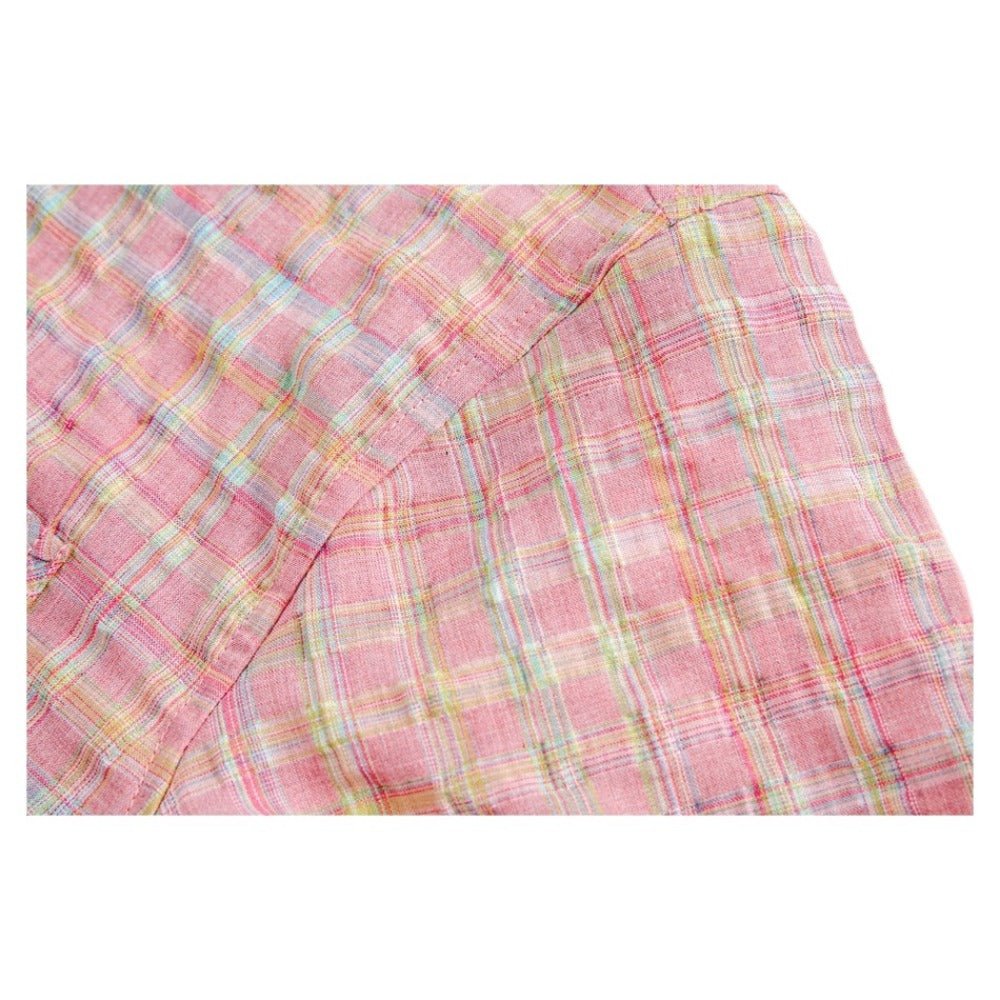 Color Blocked Plaid Shirts - Thrashink