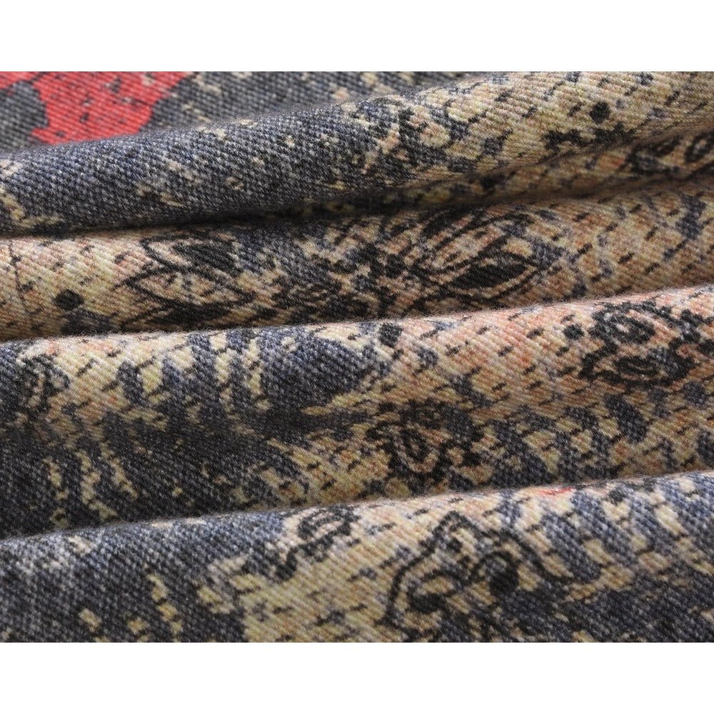 Color Destruction Print Distressed Jeans - Thrashink