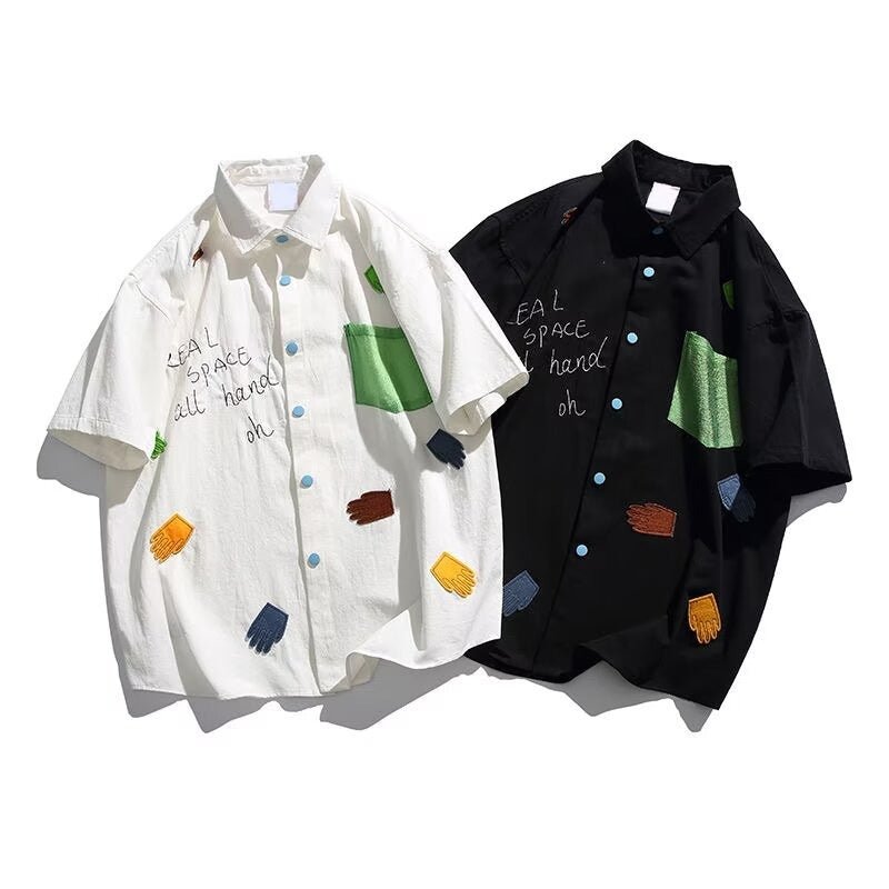 Colorful Patchwork Graffiti Shirt - Thrashink