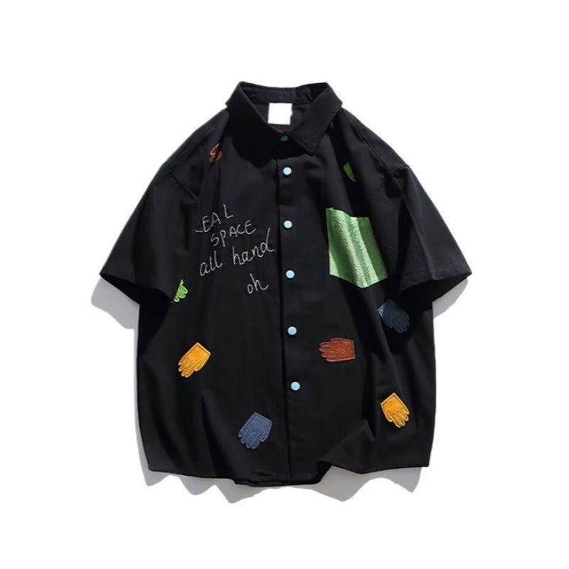 Colorful Patchwork Graffiti Shirt - Thrashink