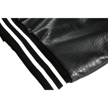 Contrast Crocodile - print Cotton Varsity Jacket - Thrashink