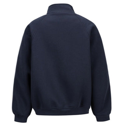 Contrast Sleeve Zip Stand - Collar Track Jacket - Thrashink