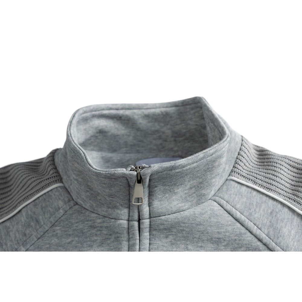 Contrast Sleeve Zip Stand - Collar Track Jacket - Thrashink