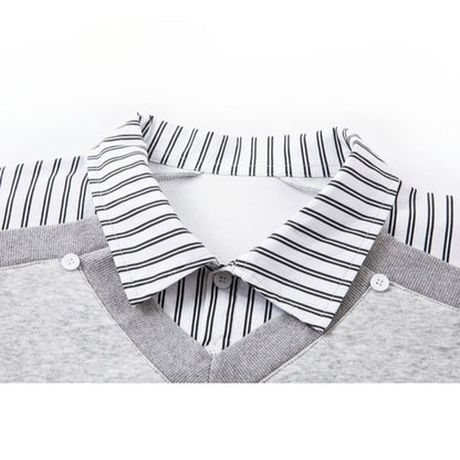 Contrast Striped Mock - Layer Sweatshirt - Thrashink