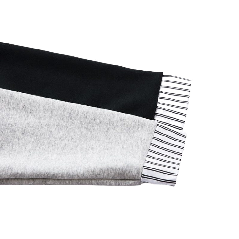 Contrast Striped Mock - Layer Sweatshirt - Thrashink