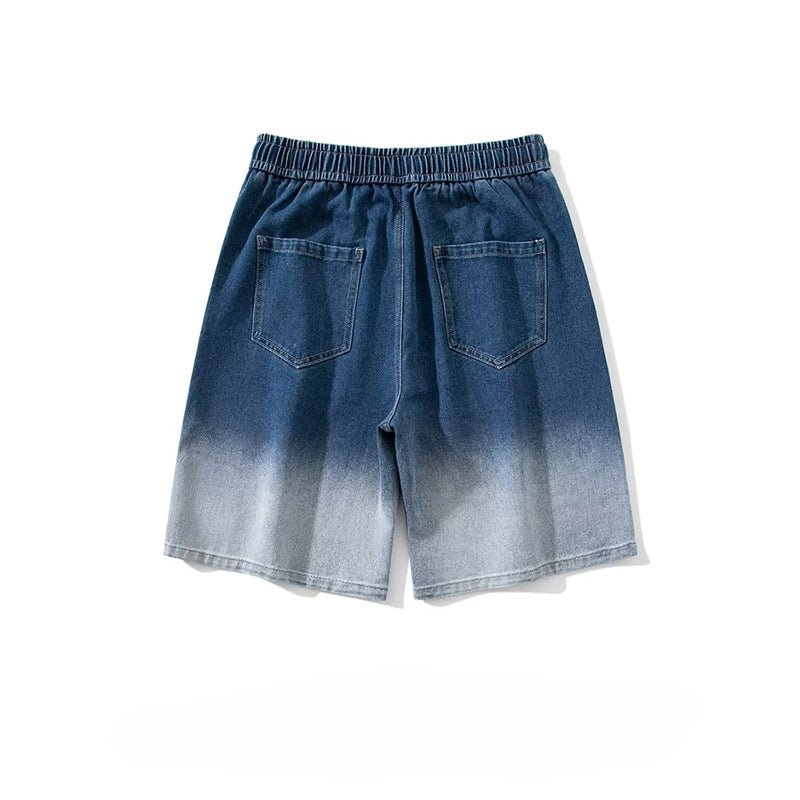 Cool Gradient Denim Shorts - Thrashink