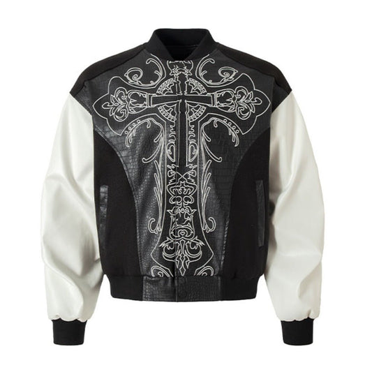 Cross Snake Pattern Jacket - Thrashink