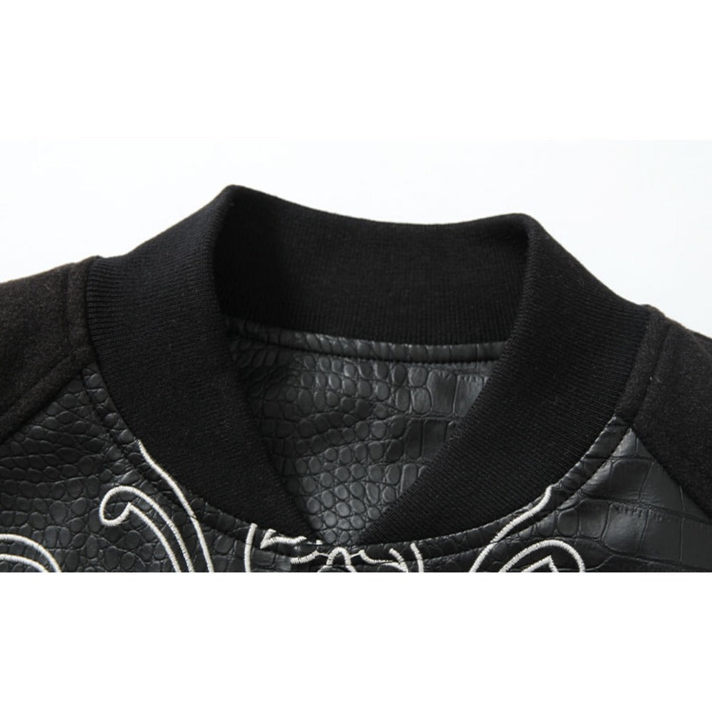 Cross Snake Pattern Jacket - Thrashink