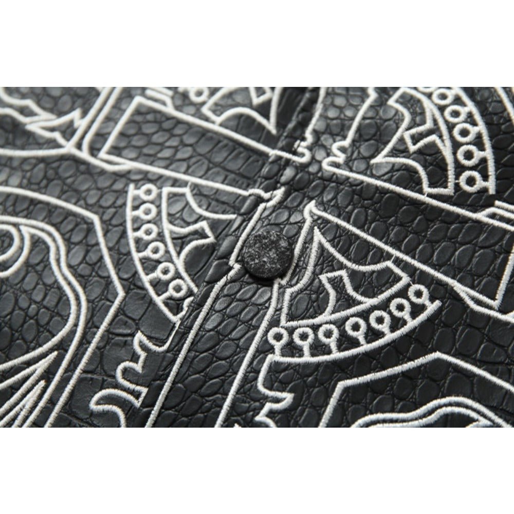 Cross Snake Pattern Jacket - Thrashink