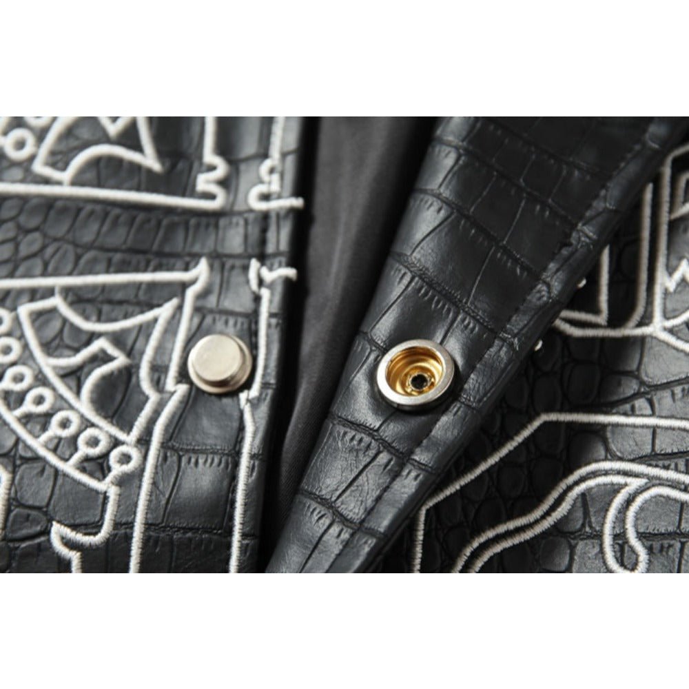 Cross Snake Pattern Jacket - Thrashink