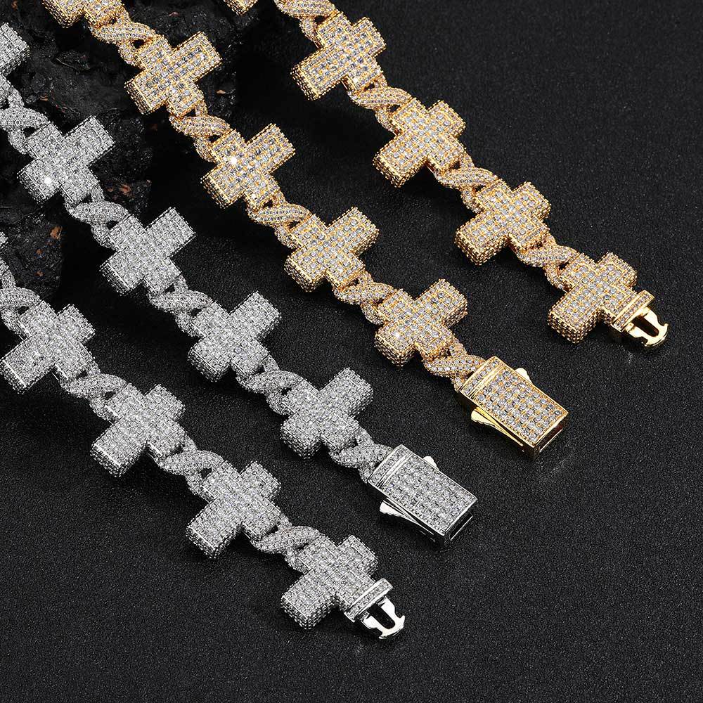 Cross Zircon Bracelet - Thrashink