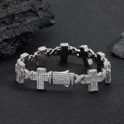 Cross Zircon Bracelet - Thrashink