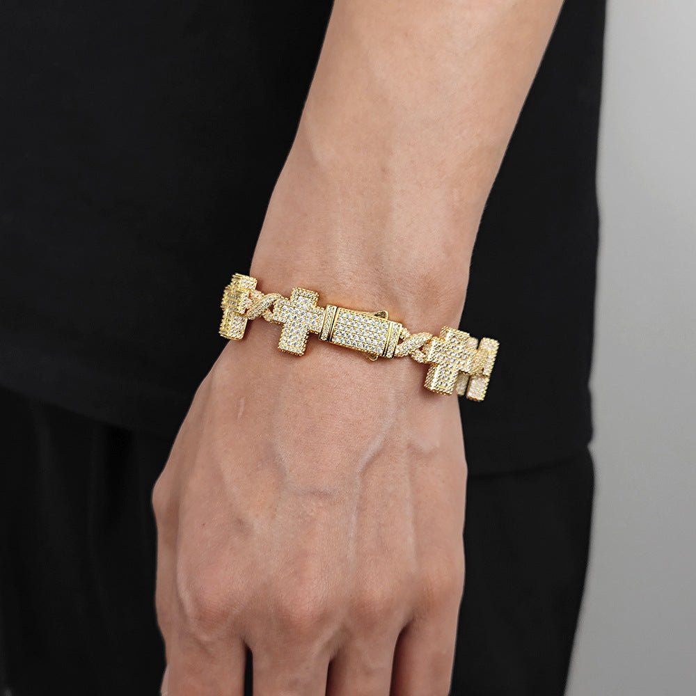 Cross Zircon Bracelet - Thrashink