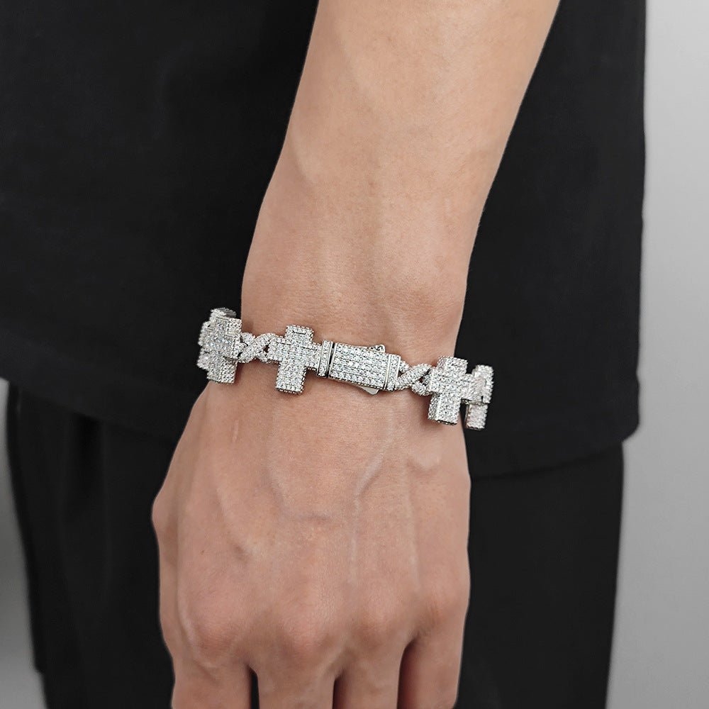 Cross Zircon Bracelet - Thrashink