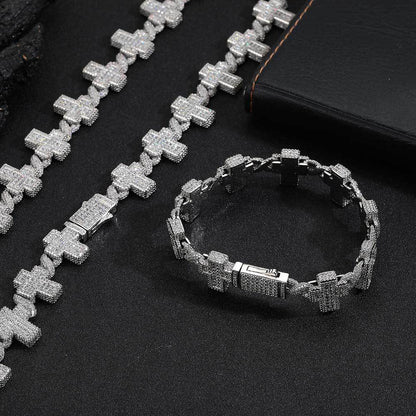 Cross Zircon Bracelet - Thrashink