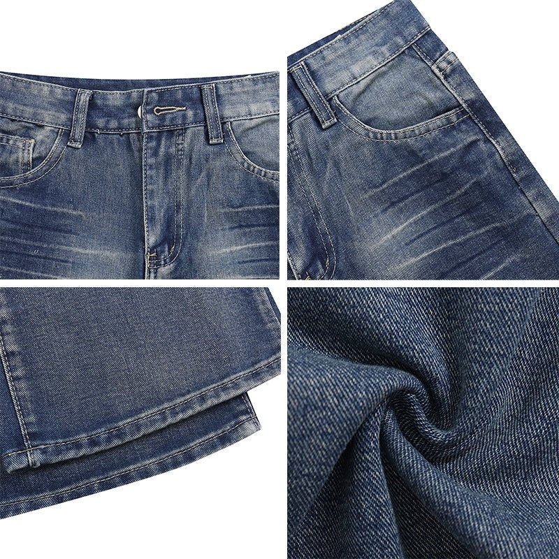 Cut Ripped Distressed Jeans - Thrashink