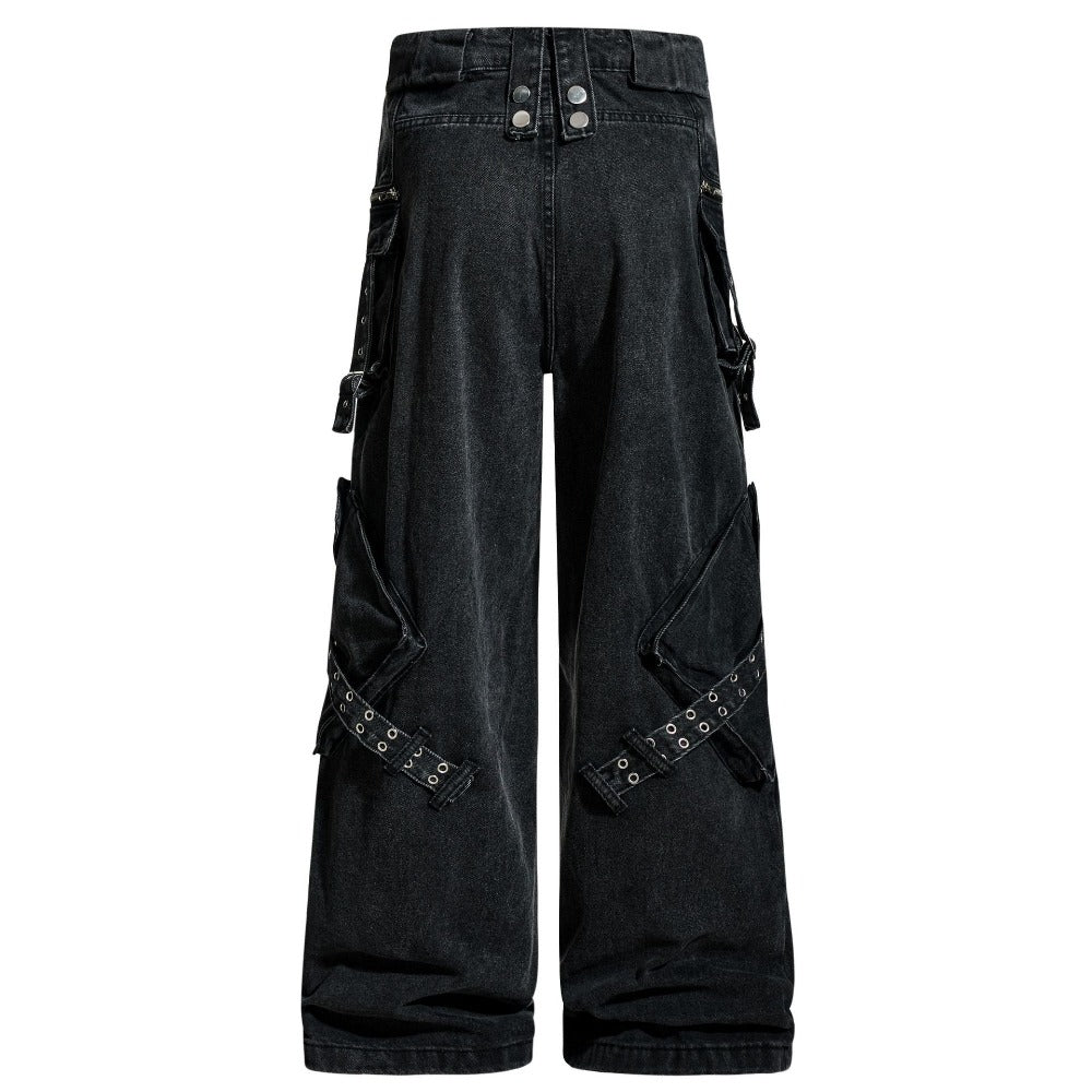 CyberPunk Utility Multi - Pocket Cargo Pants - Thrashink