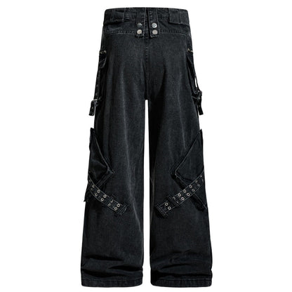 CyberPunk Utility Multi - Pocket Cargo Pants - Thrashink