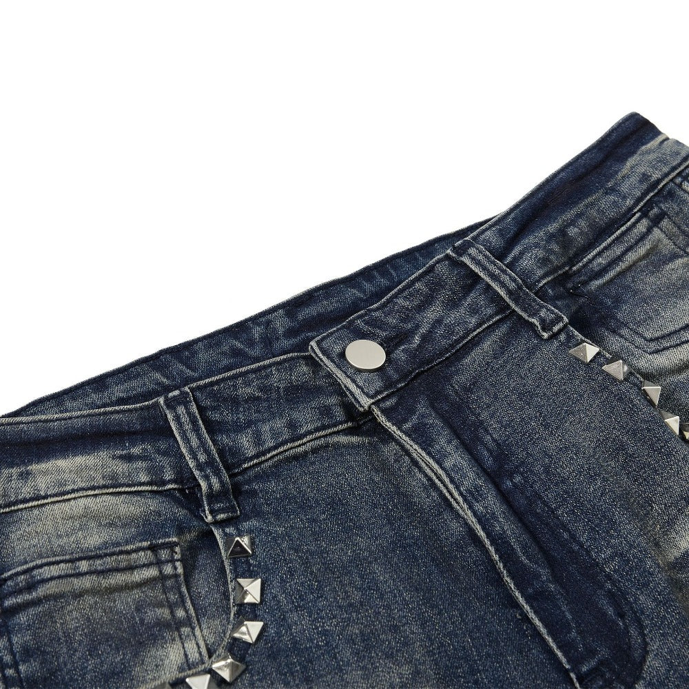 Retro Hand-Finished Whisker Flare Jeans